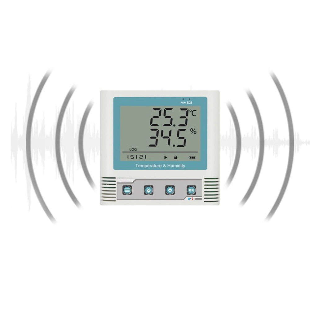 Wireless Temperature and Humidity Data Logger Remote Large LCD Monitor Cloud Data Storage WiFi Rechargeable Wbb12912