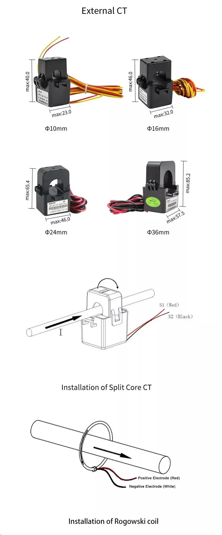 ACR10r-DxxTE4 Three Phase Four Wire PV/Solar Inverter Energy Meter