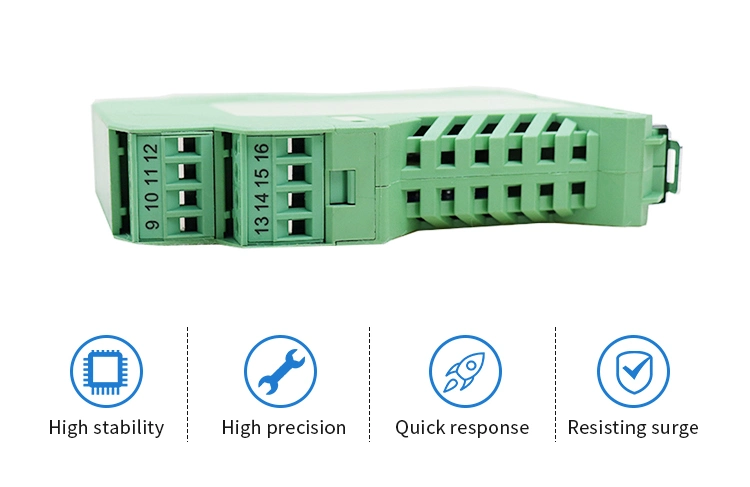 Signal Isolation Transmitter 4-20mA DC Signal Isolator Analog Input 0-10V Output